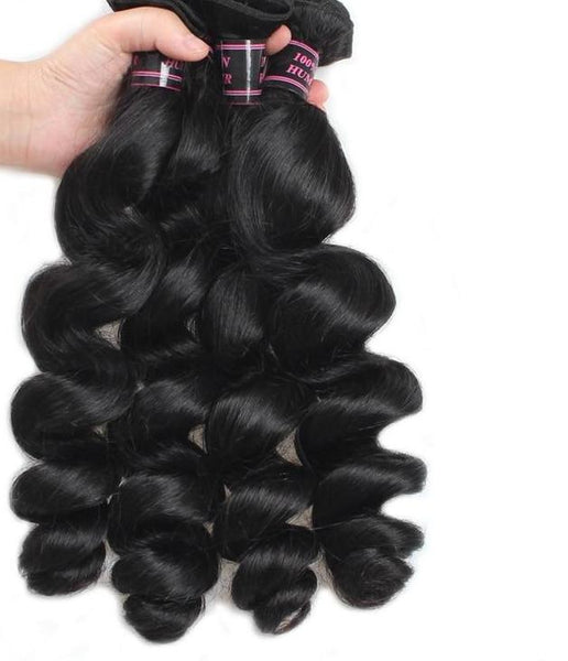 4 Indian Loose Wave Bundles - Exotic Hair Shop