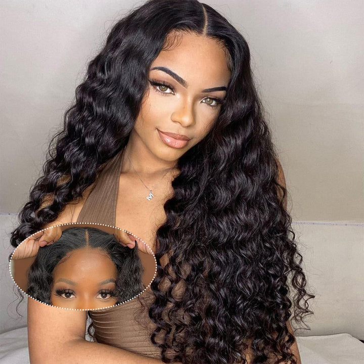 Wear&Go HD 4x4/5x5 Lace Closure Deep Wave Human Hair Wig