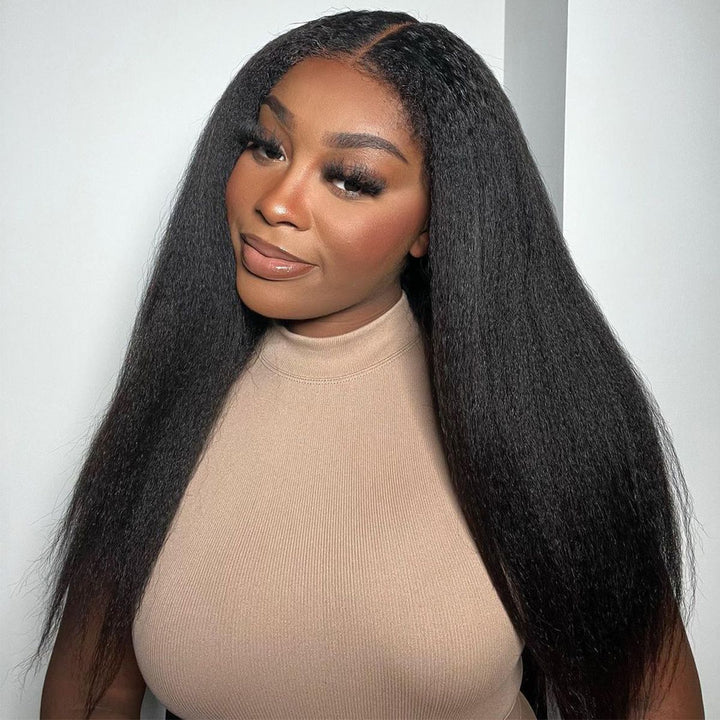 Wear&Go HD 4x4/5x5 Lace Closure Kinky Straight Human Hair Wig