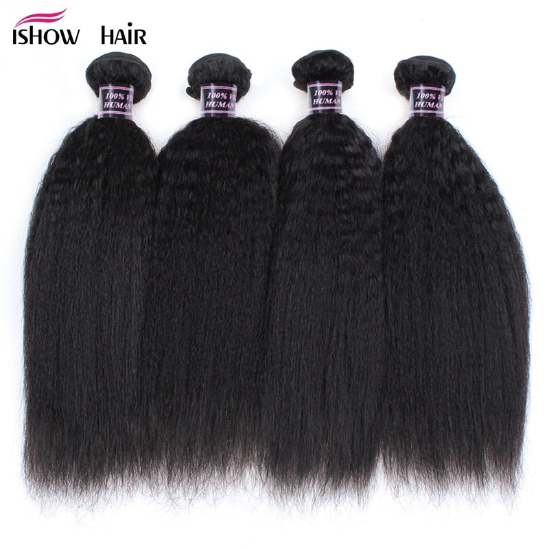 4 Brazilian Yaki Straight Bundles - HDLace.com
