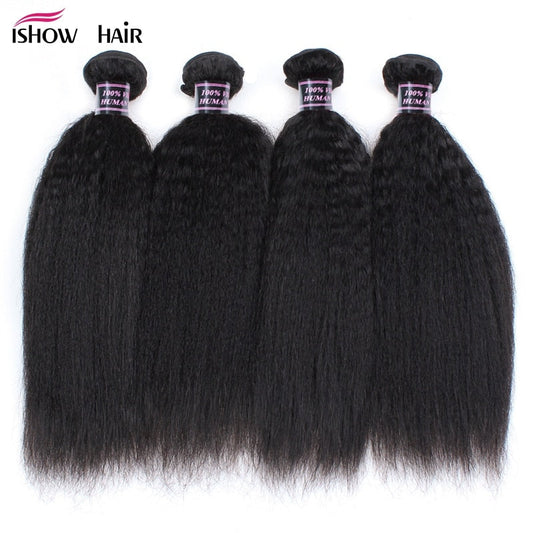 4 Brazilian Yaki Straight Bundles - HDLace.com