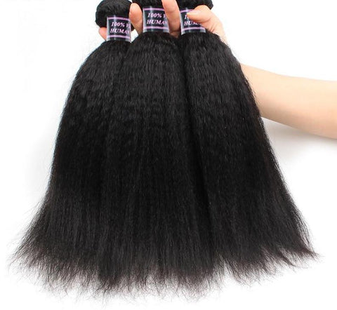 3 Brazilian Yaki Human Hair Bundles - Exotic Hair Shop