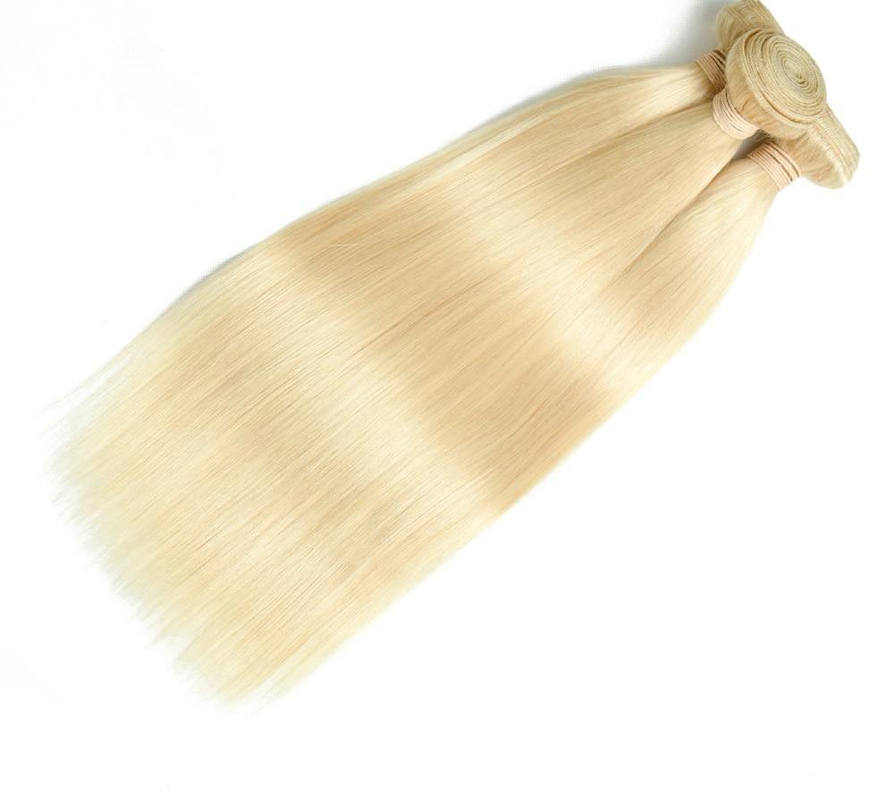 4 Brazilian Straight Blonde #613 Bundles with 13x4 Lace Frontal - HDLace.com