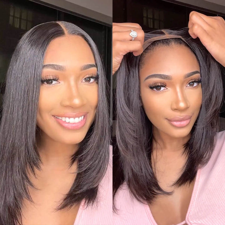 Wear&Go HD 4x4/5x5 Lace Closure Silky Straight Human Hair Wig